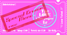 Menu #1 @LoveBoat in de Champagnebar